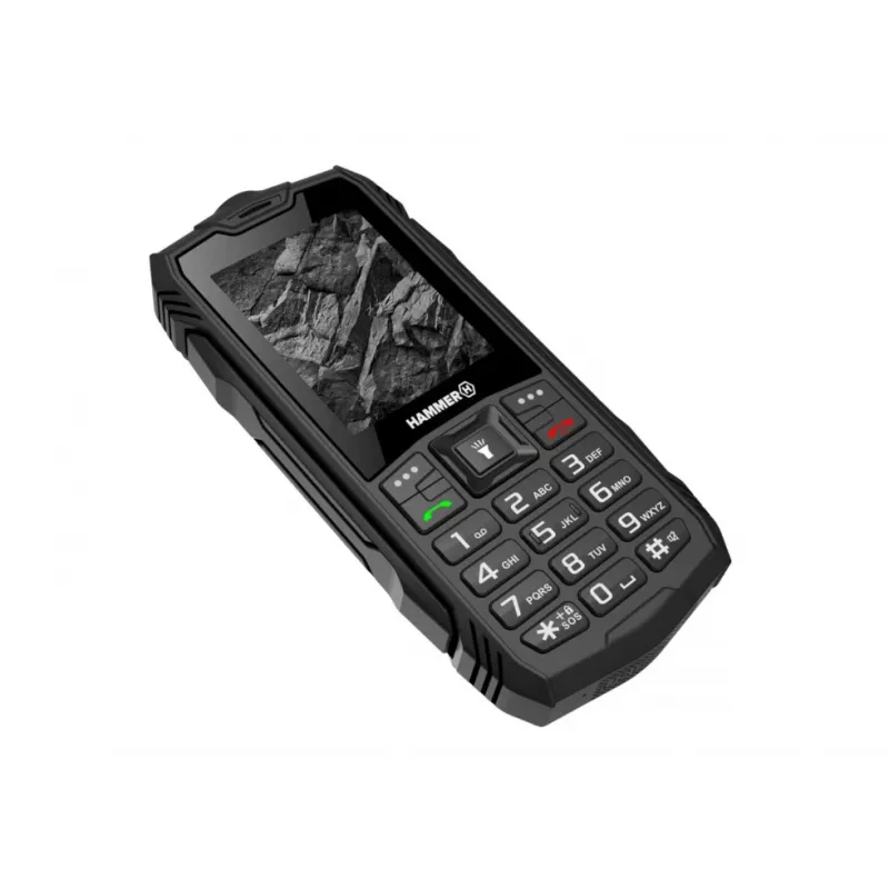 myPhone Hammer Rock telefono cellulare rugged, 2,4 pollici, Dual SIM, nero