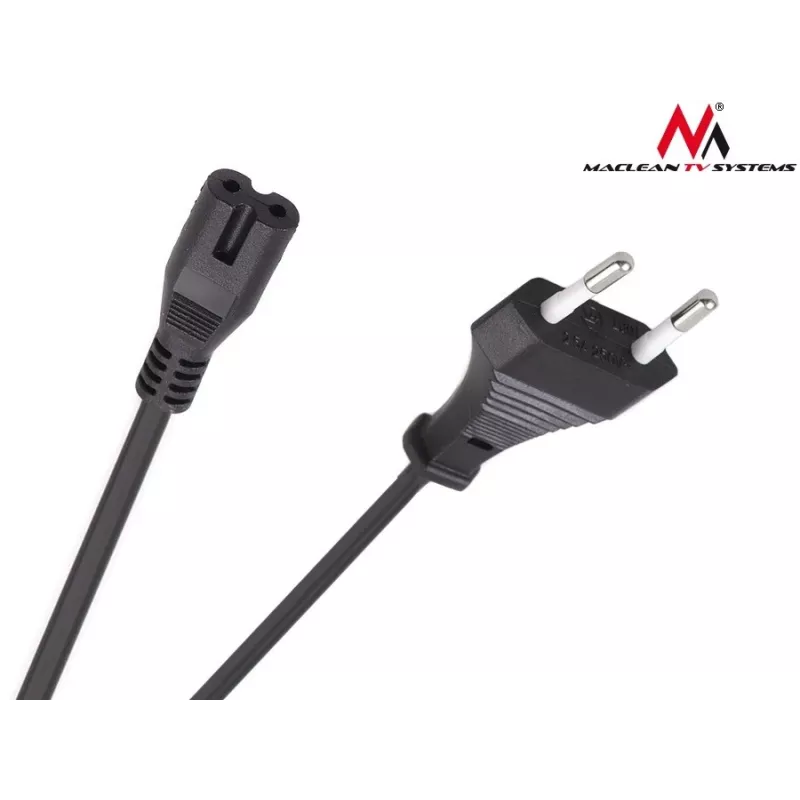 Maclean MCTV-809 Cavo di alimentazione da spina EU a Figure-8 (C7), 1,5 m