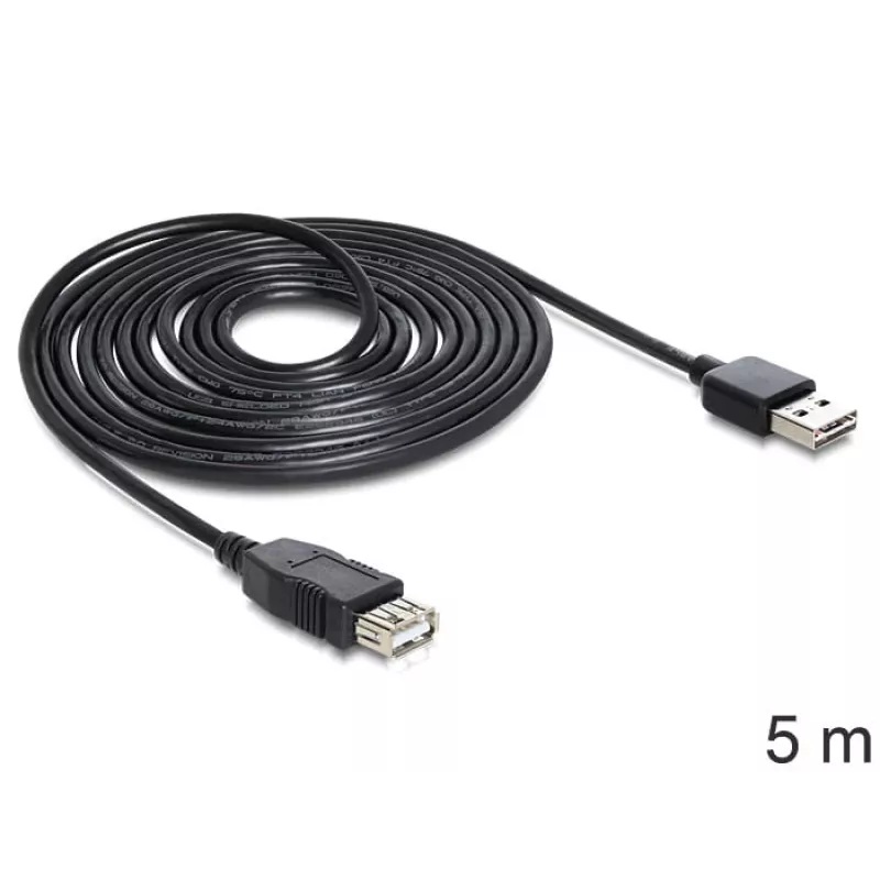 Cavo USB DeLOCK EASY-USB 2.0-A 5 m nero