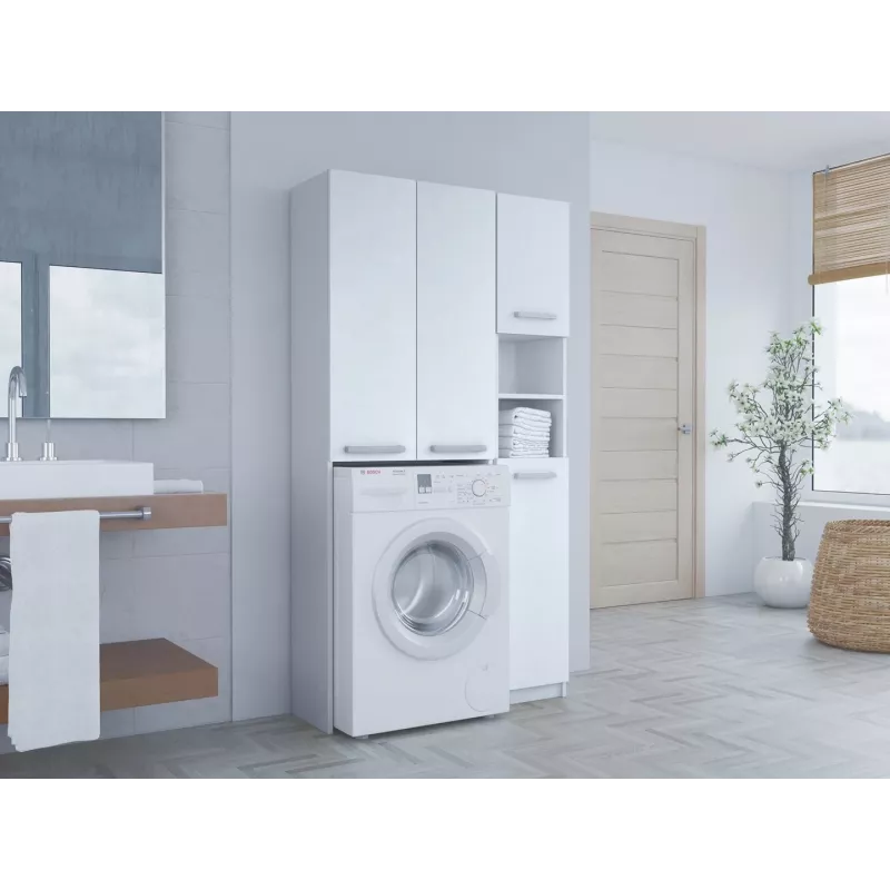 Mobile da bagno Top-E-Shop MARPOL DD BI – a libera installazione, bianco, 10 ripiani