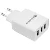 Everactive CARICABATTERIE TELEFONO 3X USB 3, 4A BIANCO
