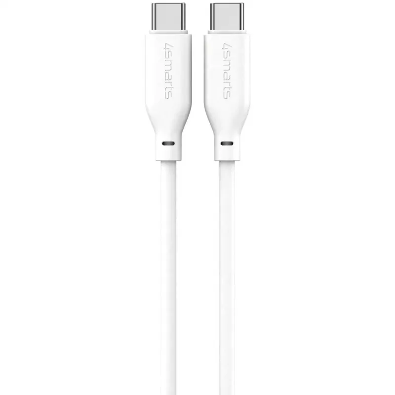 Cavo in silicone USB-C / USB-C 4smarts High Flex 60W 1,5m bianco