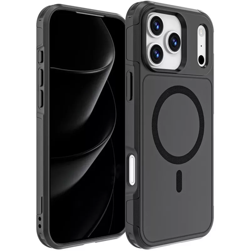 Custodia Border 4smarts Defend iPhone 17 Pro Max nero 17,5 cm