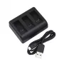 Caricabatterie GoPro AHDBT901, triple