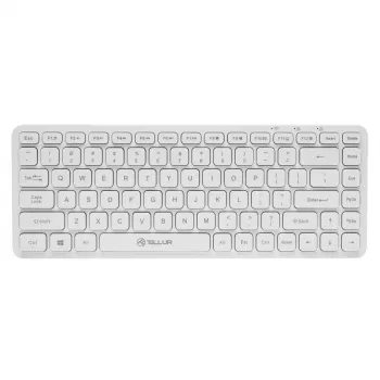Tastiera wireless Tellur TLL491241 Mini bianca — layout compatto, connessione wireless