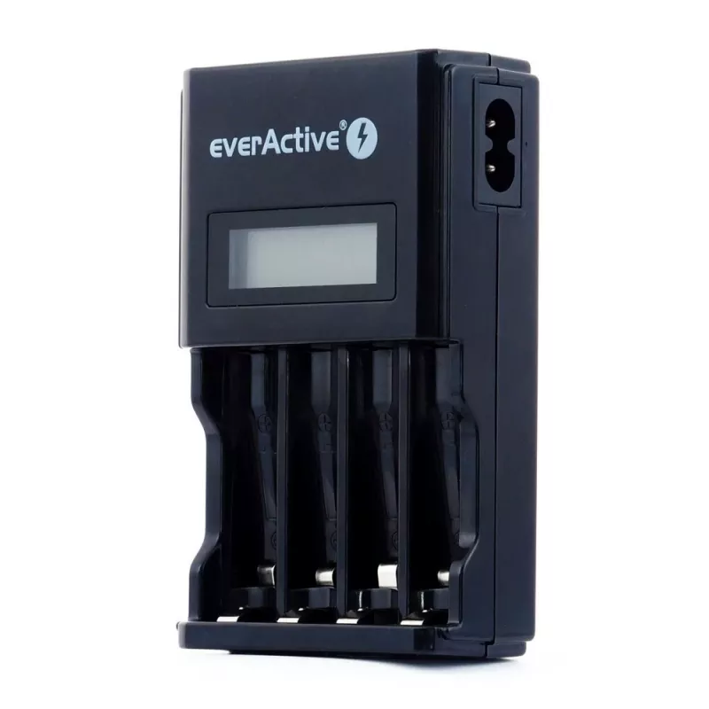 Caricabatterie everActive NC450B — caricabatterie 4 celle AAA, 110/230V AC, nero