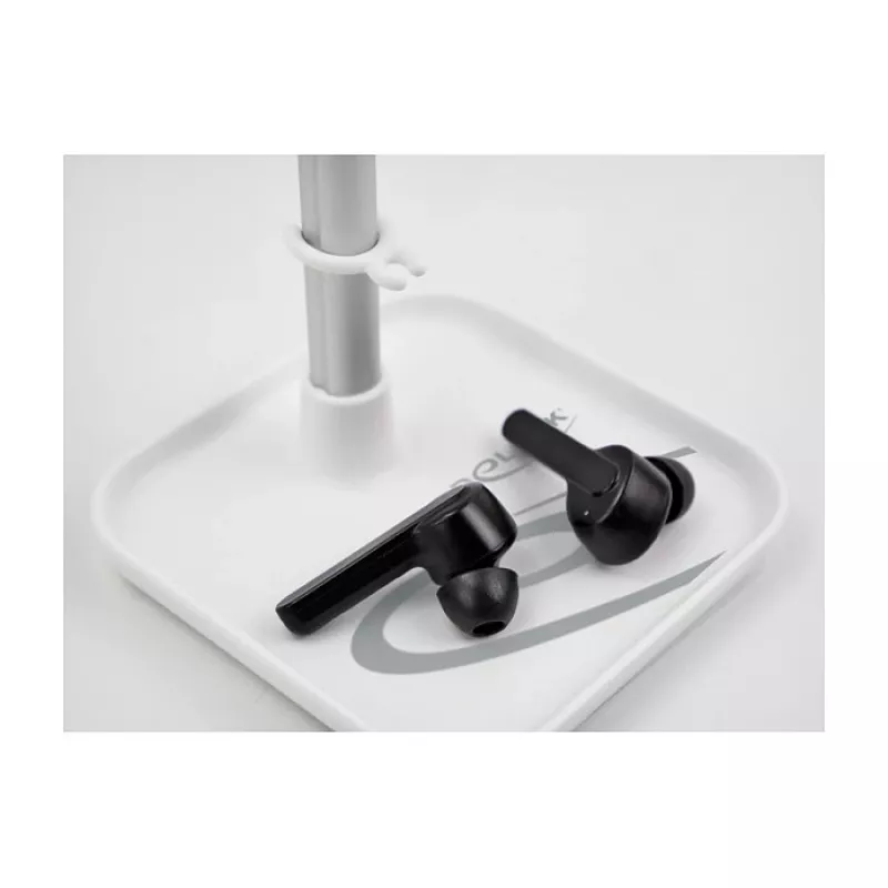 Supporto telescopico per smartphone e tablet DeLOCK con ripiano, argento/bianco