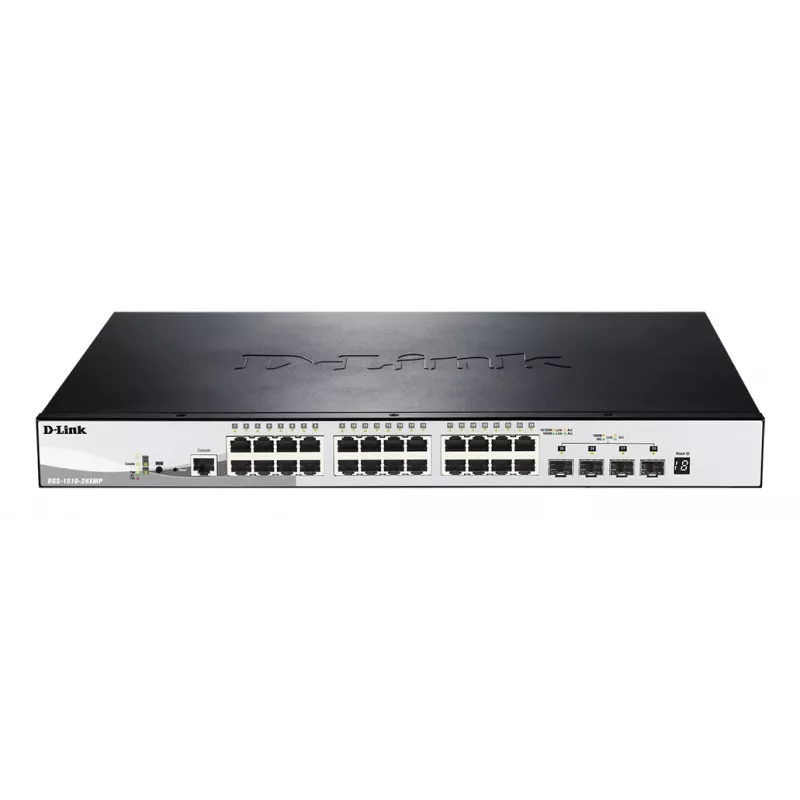 D-Link DGS-1510-28XMP Managed L2/L3 Gigabit Ethernet (10/100/1000) Power over Ethernet (PoE) nero, grigio