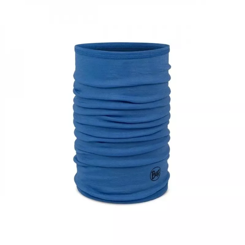 Buff Merino Lightweight Jr Solid scaldacollo in lana merino per bambini, blu