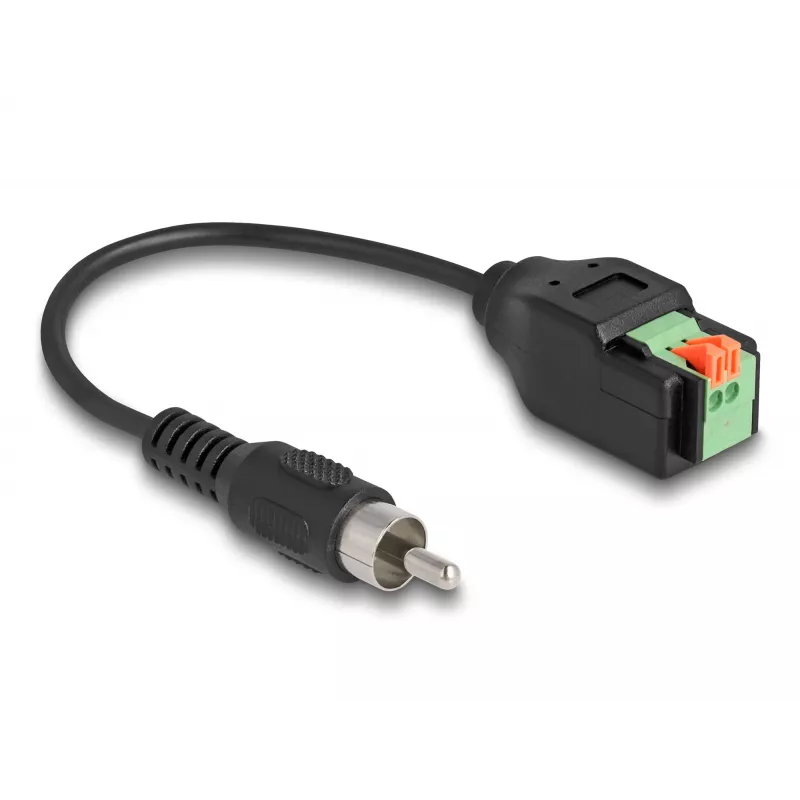 DeLOCK cavo adattatore da connettore RCA a morsettiera con pulsante 15 cm