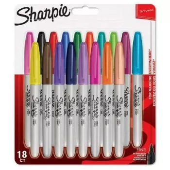 Pennarello a punta fine Sharpie 18 pezzi punta fine multicolore