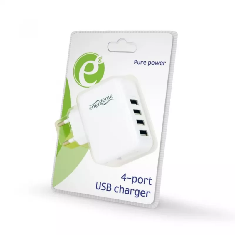 Caricabatterie USB universale bianco/4 porte EG-U4AC-02 GEMBIRD