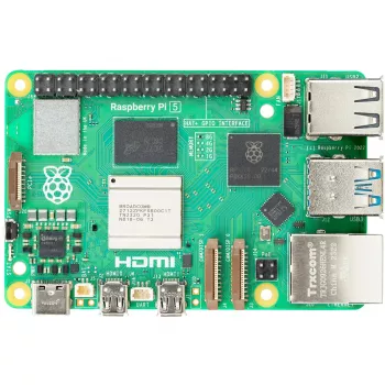 Single-board computer Raspberry Pi 5 scheda di sviluppo — 2400 MHz Arm Cortex-A76, fino a 16 GB LPDDR4x, MicroSD, USB 3.2, Wi‑Fi 5