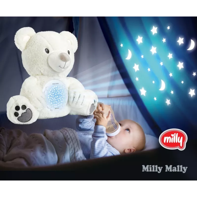 Gioco proiettore in peluche Milly Mally orso 5656 con luce soffusa per la cameretta