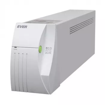 EVER ECO Pro 1000 AVR CDS - UPS - AC 230 V - 650 Watt - 1000 VA 5 Ah - USB - prese di uscita: 2 - bianco
