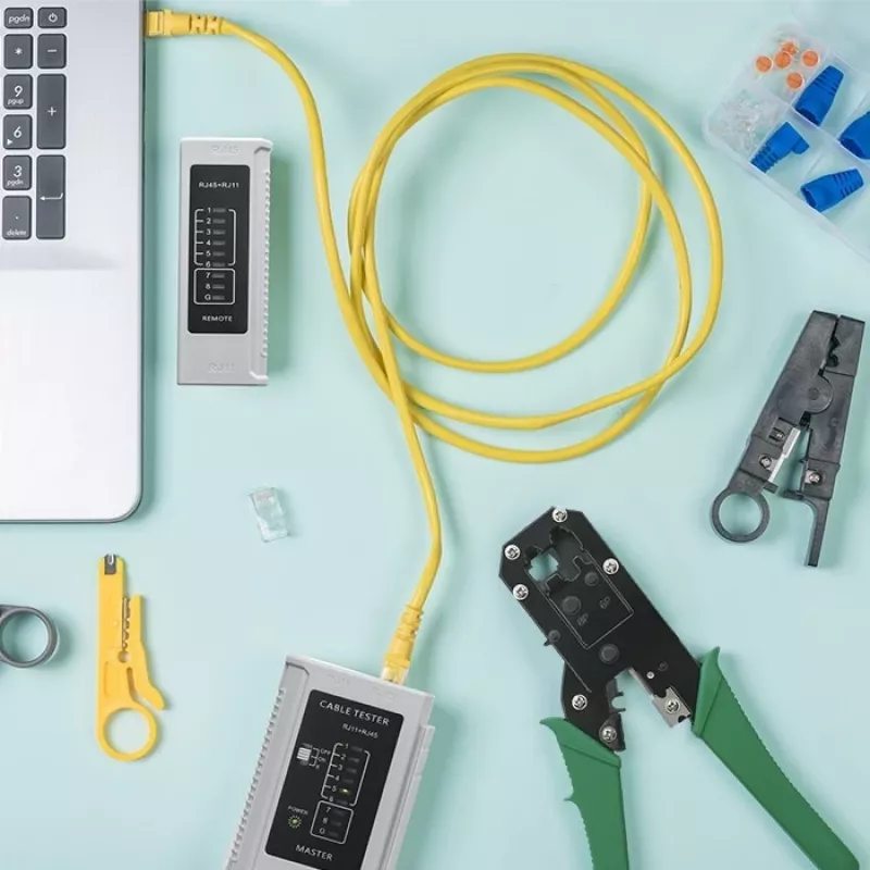 Pinza crimpatrice e taglia cavi QOLTEC 54381 — pinza crimpatrice per connettori di rete modulari e taglia cavi
