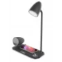 Lampada da tavolo Tellur TLL151361 con caricabatterie wireless Qi e altoparlante Bluetooth, illuminazione regolabile