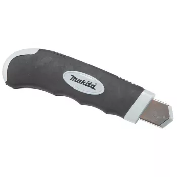 Makita D-65713 coltello a lama segmentabile, 100 mm, incl. 8 lame segmentabili (7 alloggiate nell'impugnatura), avanzamento automatico della lama, impugnatura ergonomica antiscivolo, blu