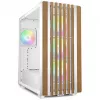 Sharkoon REBEL C70G RGB full tower bianco, legno