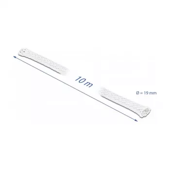 Guaina intrecciata DeLOCK 20805 10 m x 19 mm bianco