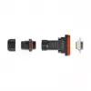 DeLOCK D-Sub 9 poli presa IP67 connettore impermeabile nero arancione