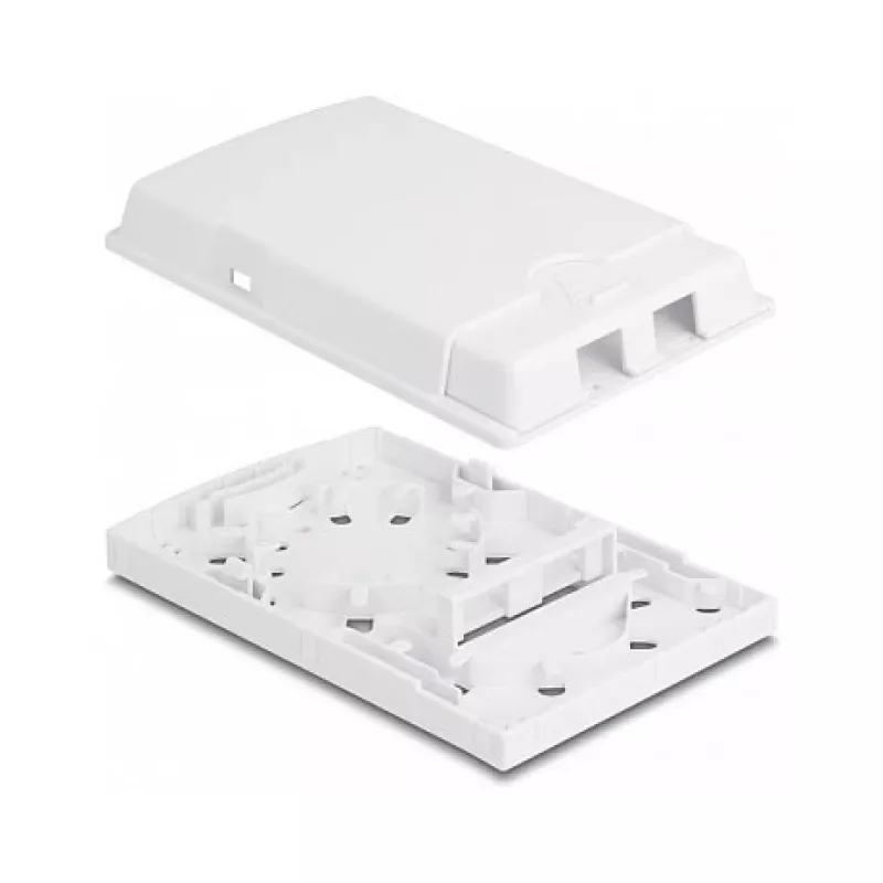 Presa in fibra ottica DeLOCK 2 x SC simplex LC duplex bianco