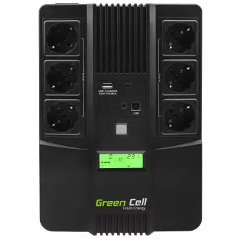 Green Cell AiO 800VA LCD UPS gruppo di continuità Line-Interactive 0,8 kVA 480 W 6 prese
