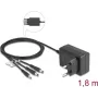 DeLOCK 41466 alimentatore esterno 5V 2A 10W, DC 3,5x1,35/5,5x2,1/5,5x2,5 mm