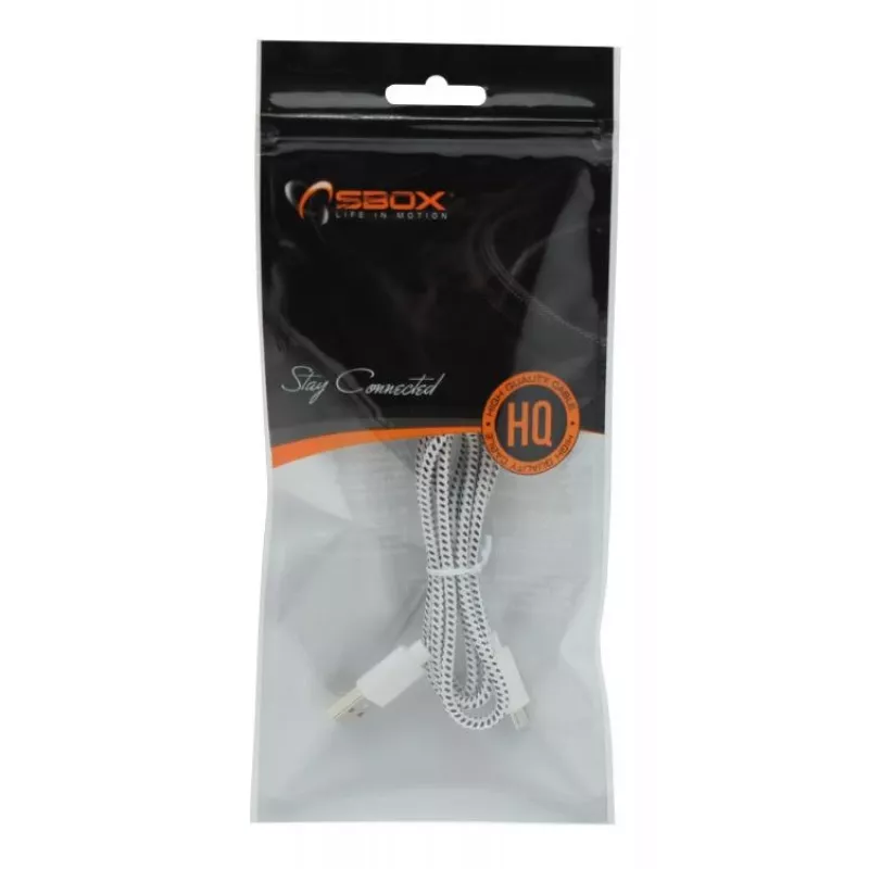 Sbox USB-1031W USB->Micro USB 1M bianco