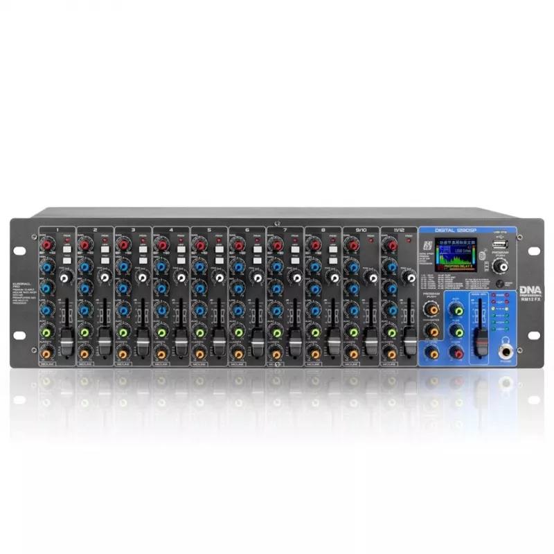 RM12 FX - mixer analogico con Bluetooth DSP EQ MP3 Phantom, 12 canali