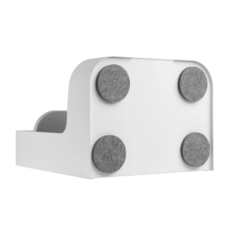 Ergo Office Scatola contenitore/organizer da sottoscrivania con vano accessori, bianco, max. 5 kg, ER-442