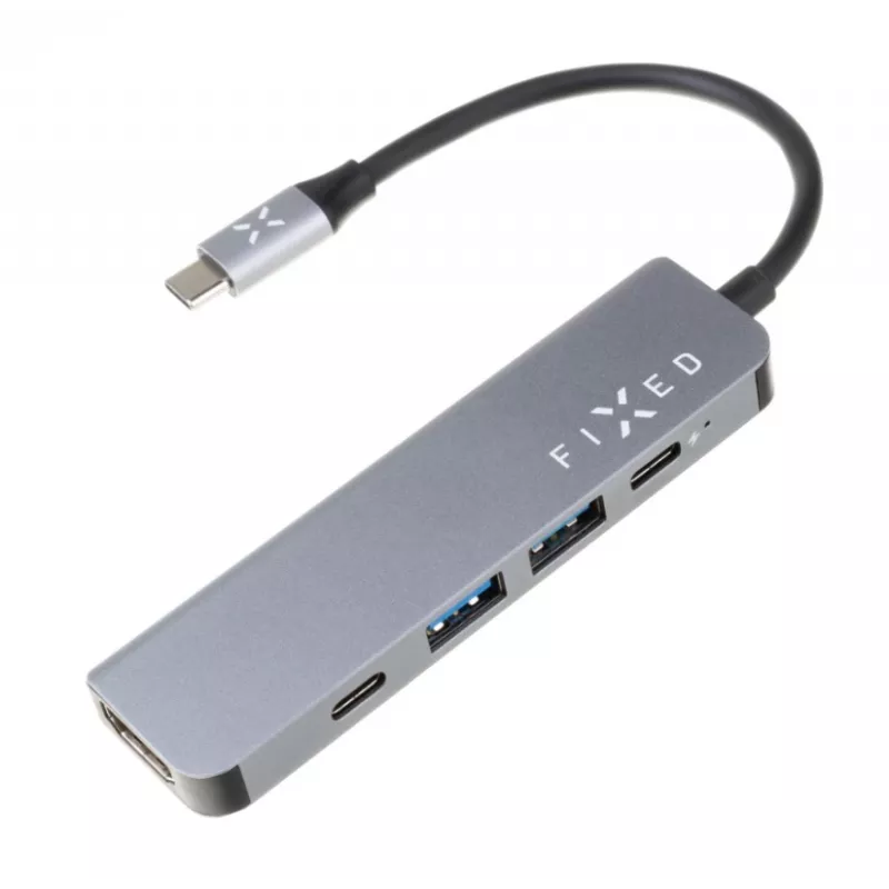 Hub USB-C FIXED FIXHU-MN-GR mini a 5 porte per laptop e tablet