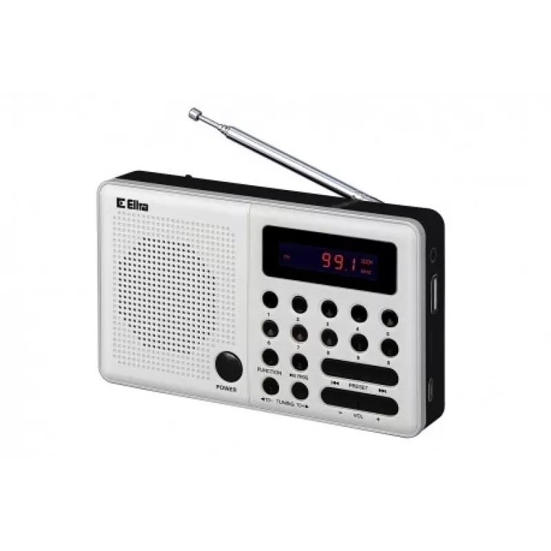 Eltra Radio Pliszka USB, FM bianco