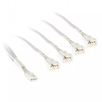 Cavo splitter ventole Kolink 1-4 PWM - 35cm, intrecciato, bianco (PGW-AC-KOL-161)