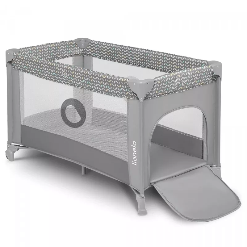 Lionelo Stefi Concrete Multicolor - lettino da viaggio 2 in 1