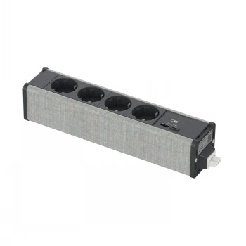Schneider Electric Unica SYSTEM+ MOD.UNIT 4XSCHUKO+USBA/C antracite/grigio