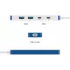 Hub USB-C HYPER HyperDrive Flex HD5200BUGL — 4 porte, blu