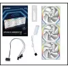 Lian Li UNI FAN SL Wireless 120 ARGB PWM ventola per case, 120 mm, confezione da 3 con controller, bianca