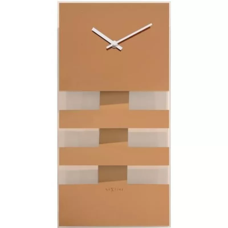 NeXtime orologio da parete 2855co Bold Stripes, 38x19 cm, da parete, rame