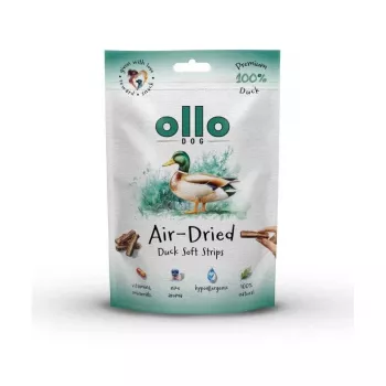 OLLO strisce di anatra essiccate all'aria - snack per cani - 80g