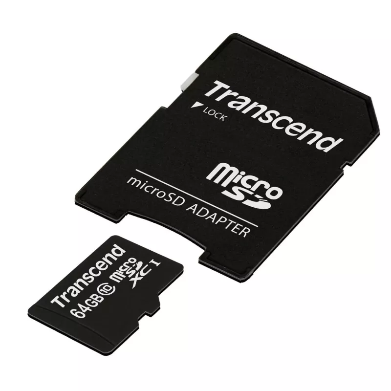 Memoria flash Transcend 64GB MicroSDXC Classe 10 con adattatore