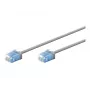 Goobay cavo patch CAT 6A ultra-flessibile slim U/UTP grigio - connettore extra-corto (74219)