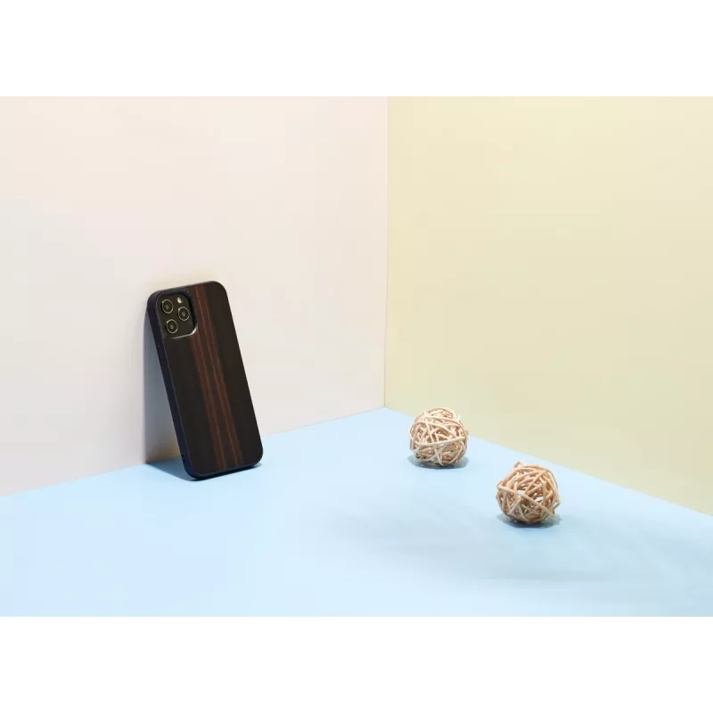 Custodia per cellulare Man and Wood per iPhone 12 / 12 Pro — ebano nero