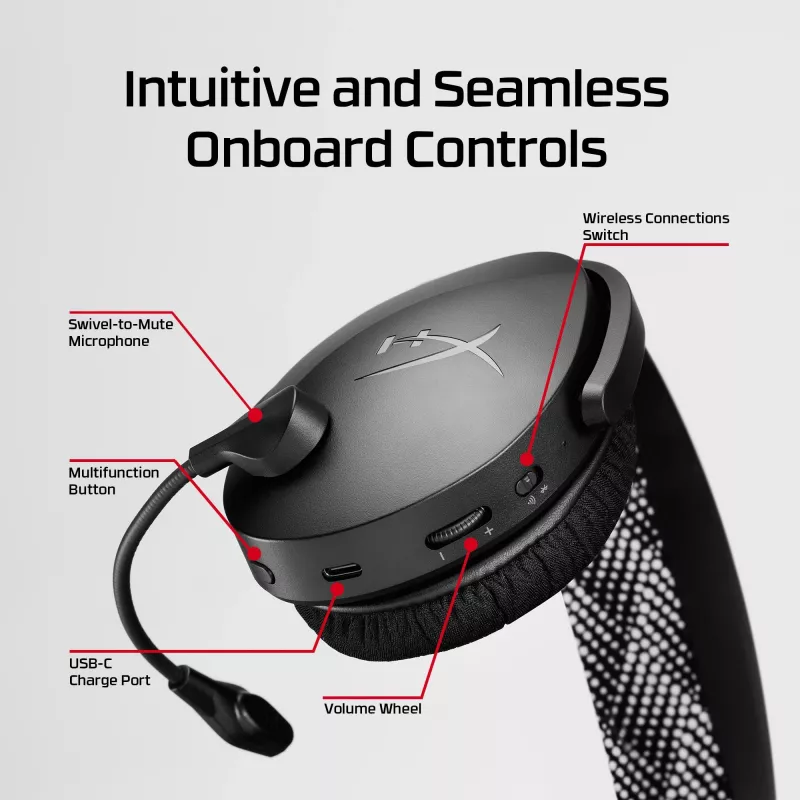 HyperX Cloud Jet - cuffie gaming wireless (nero)