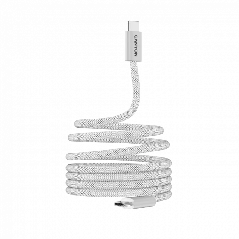 CANYON Cavo OnWire 60MG C-C 60W Magnetico Intrecciato 1m Bianco