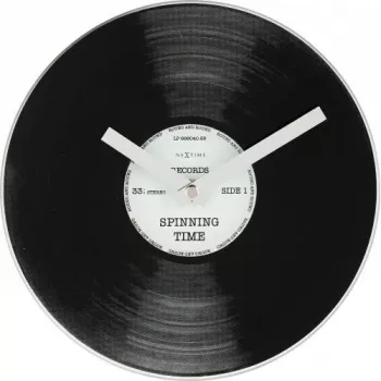 NeXtime orologio 5163 Little Spinning Time, Ø20 cm, da parete, nero