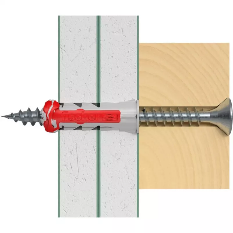 fischer Tassello DUOPOWER 8x40 BigBox grigio chiaro/rosso 450 pezzi richiudibile (570549)