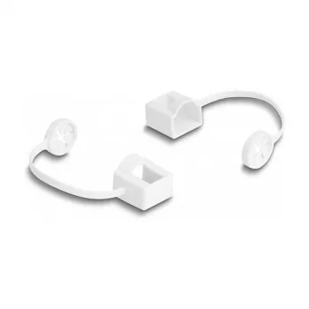 Tappo parapolvere DeLOCK per connettore RJ45 con clip di fissaggio, 50 pezzi, colori assortiti
