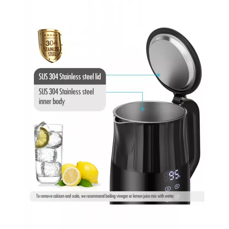 Bollitore elettrico Forme FKG-3017 1,7L 2200W nero