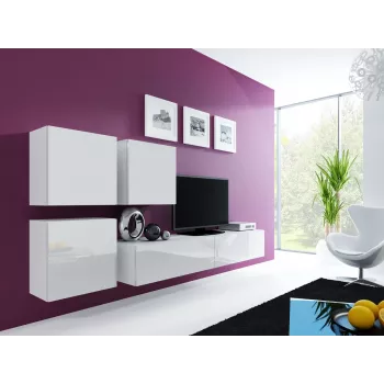 Armadietto Cama Square VIGO 50/50/30 bianco/bianco lucido